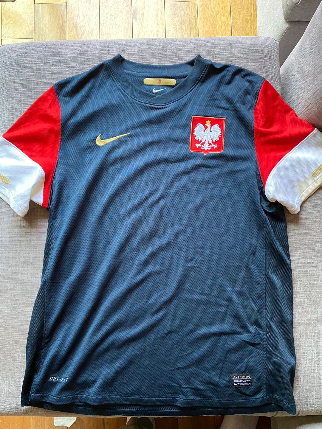 LOT Nike Poland Polska World Cup Soccer Jersey Shirt L - photo 2