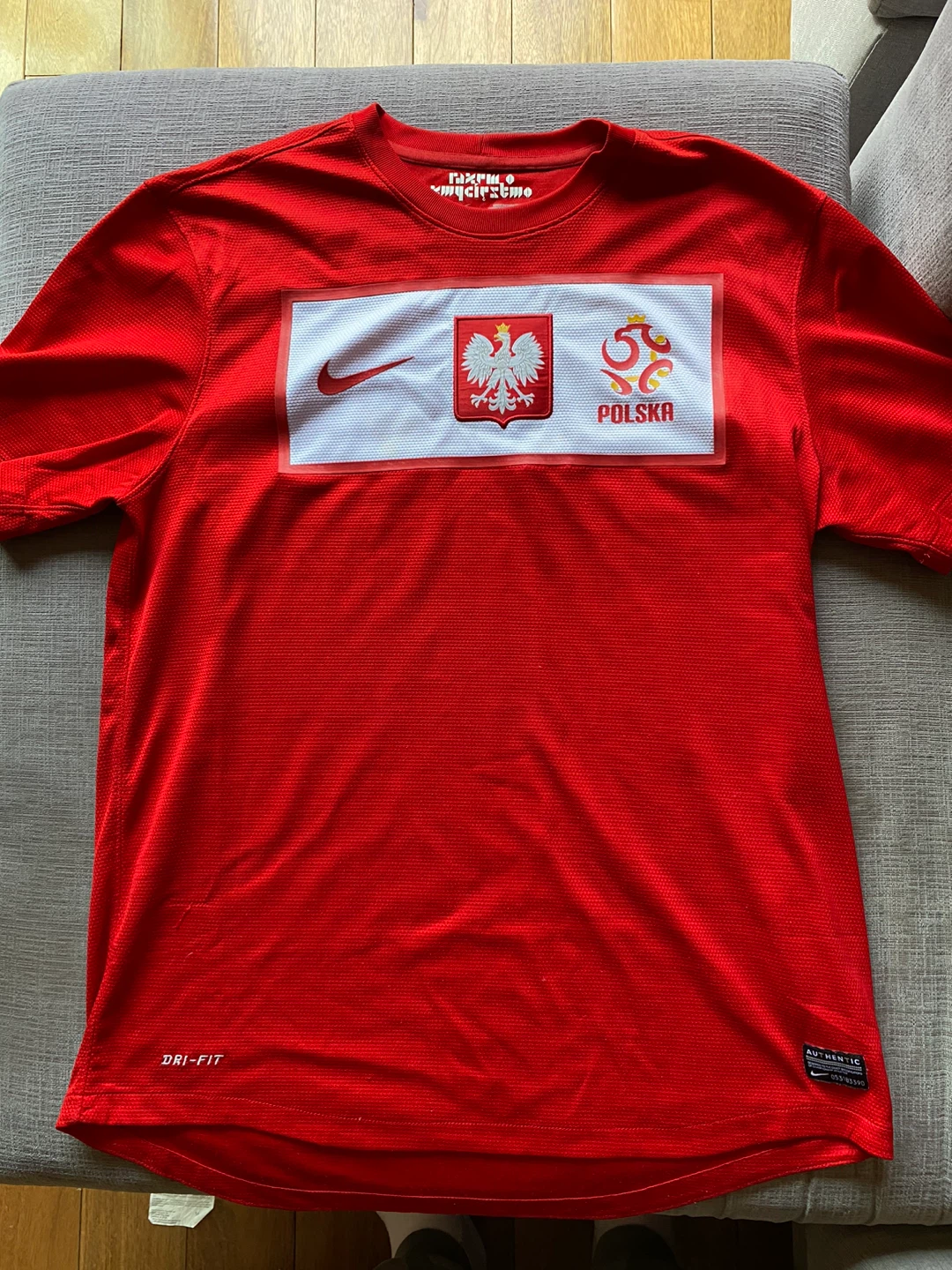 LOT Nike Poland Polska World Cup Soccer Jersey Shirt L