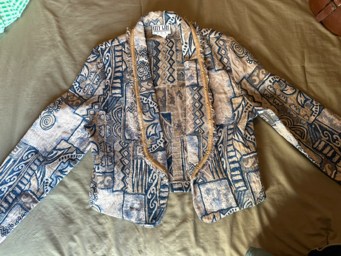 Fringed Geometric Jacket