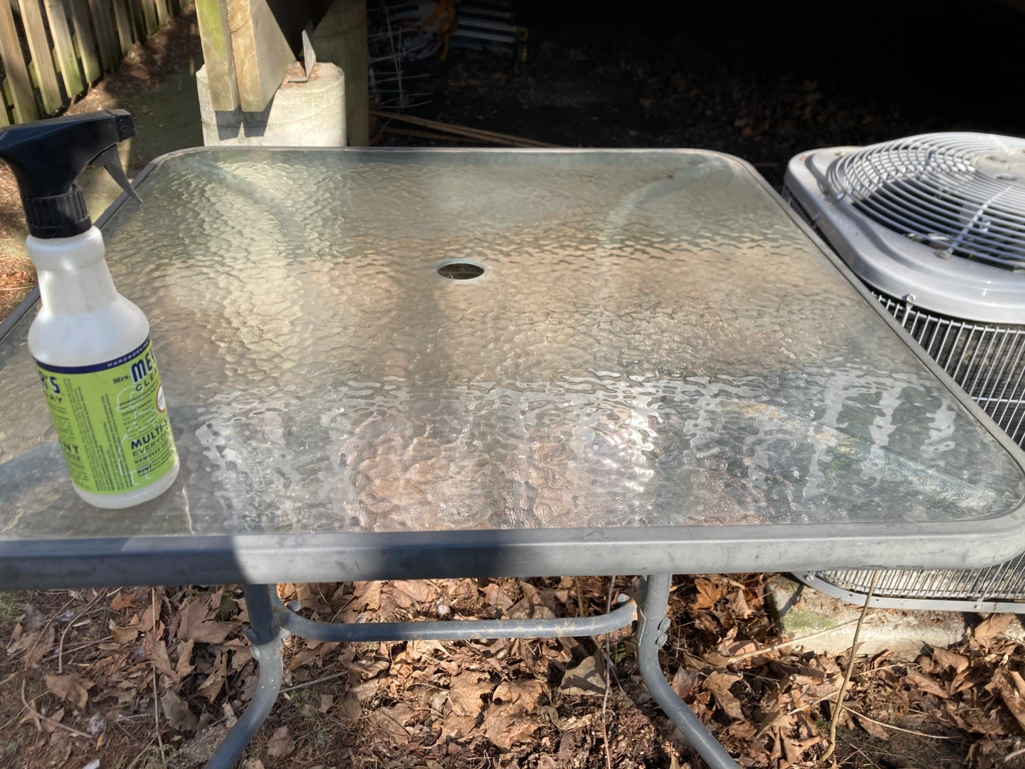 Glass Top Patio Table with Metal Frame - photo 2