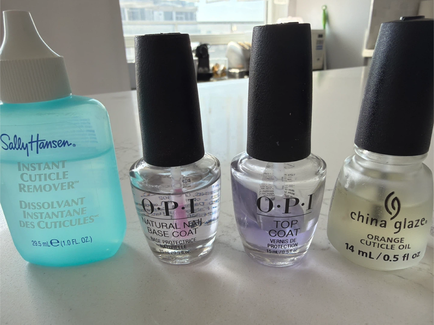 Cuticle Remover & base, top coat