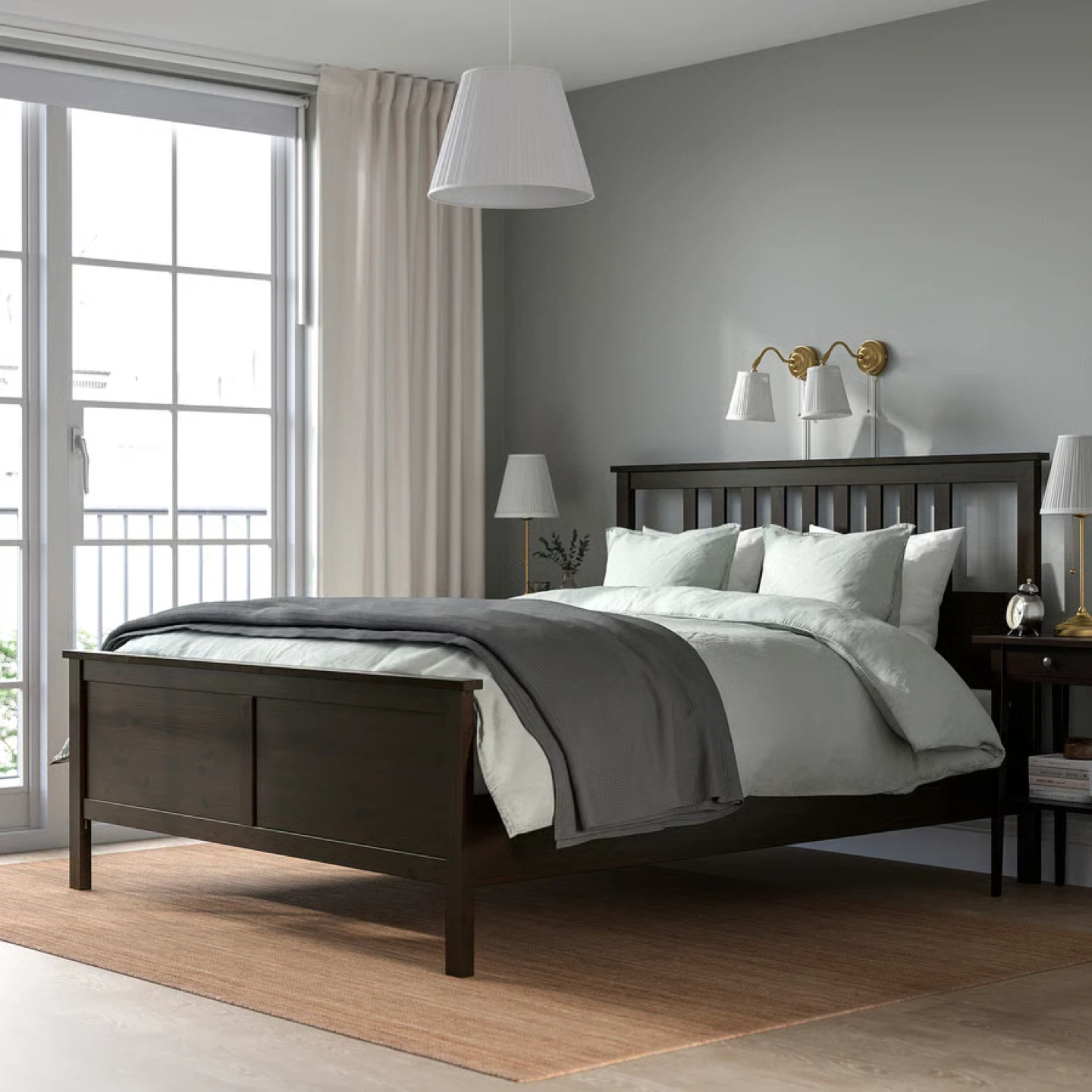 Dark Wood Bed Frame