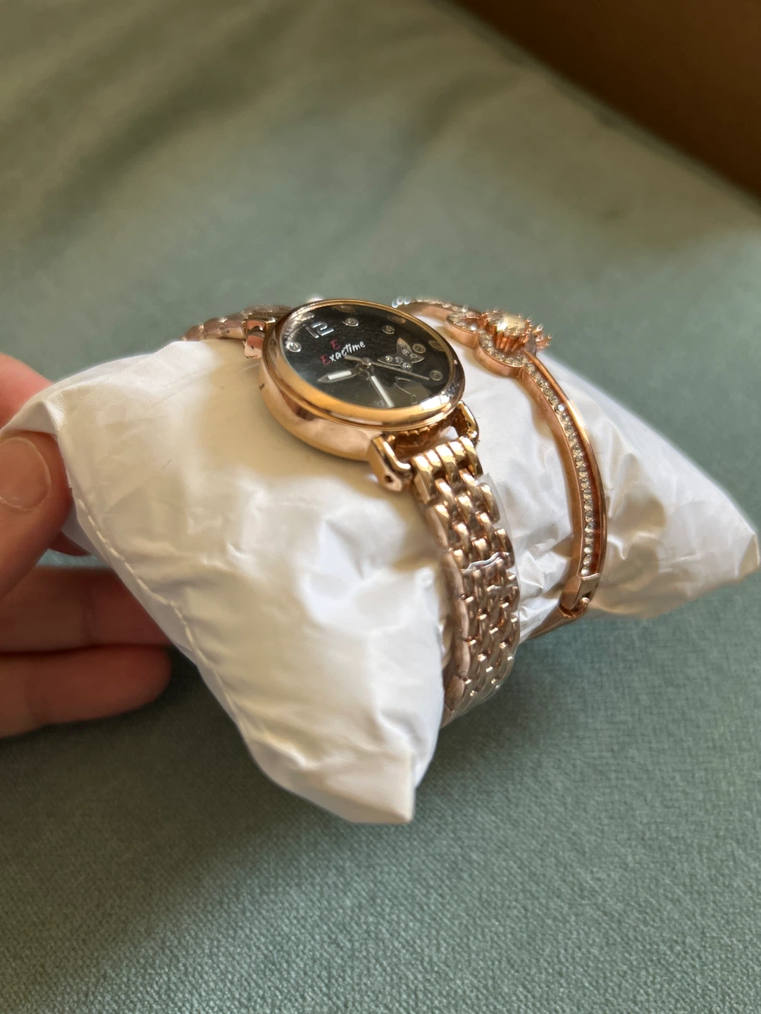 Rose Gold Watch and Bracelet Set - photo 2