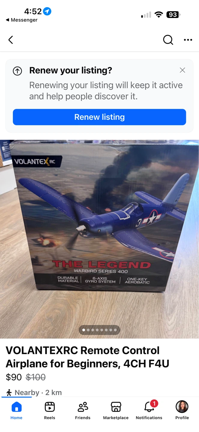 VOLANTEXRC Remote Control Airplane - The Legend 4CH F4U