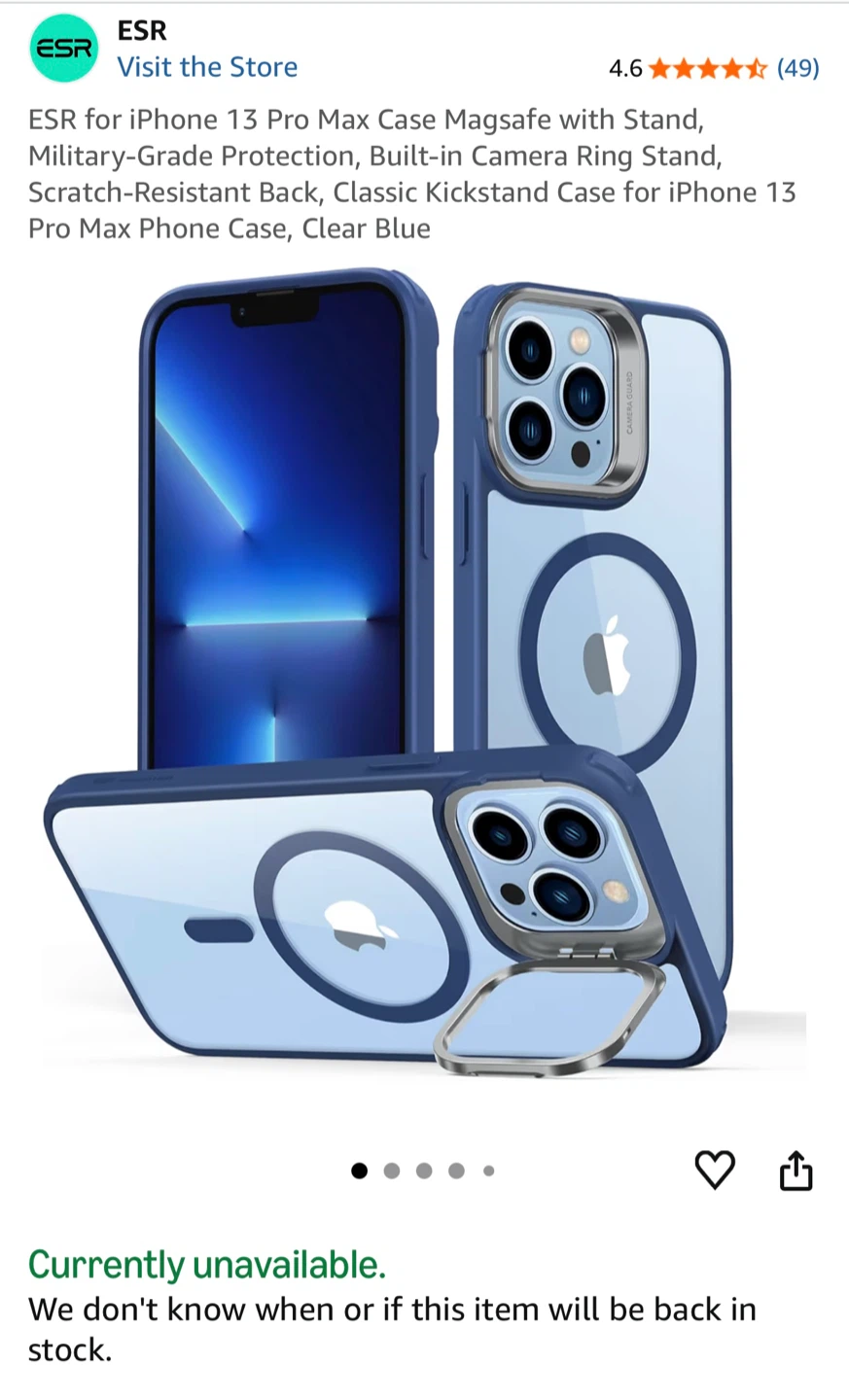 ESR HaloLock Case for iPhone 13 Pro Max - Clear Blue - photo 3