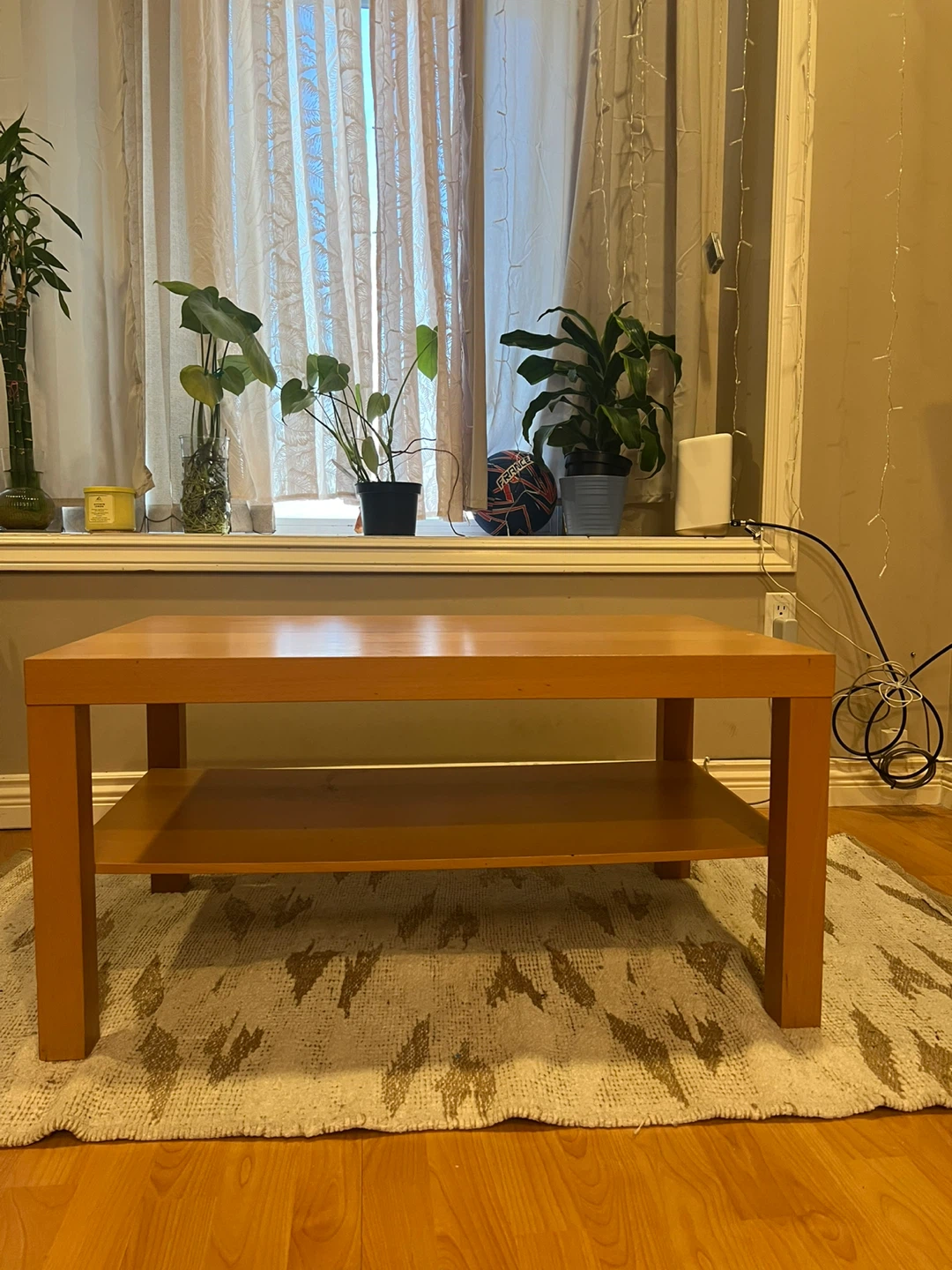 Wooden Coffee Table with Shelf