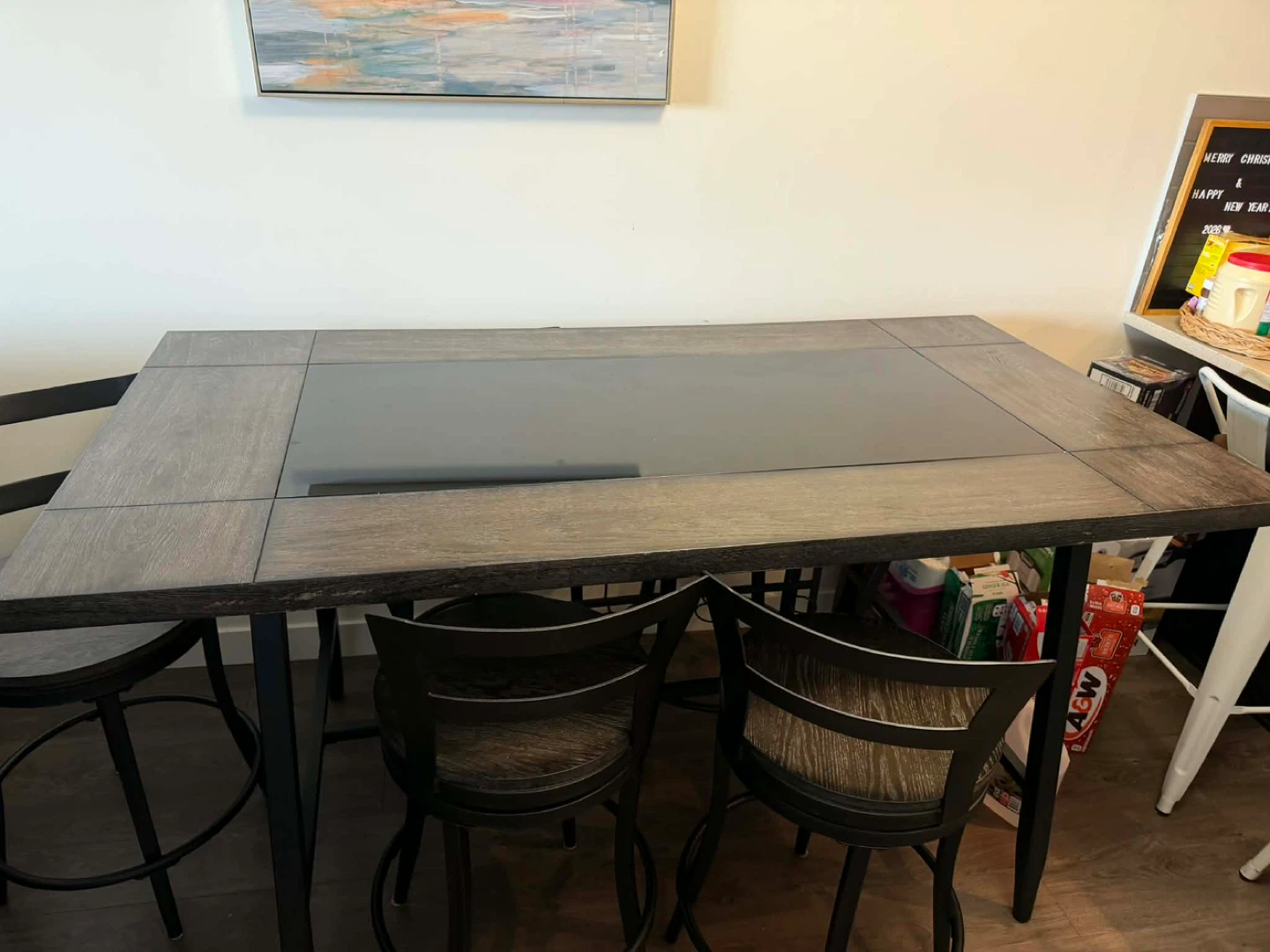 Dining table and chairs