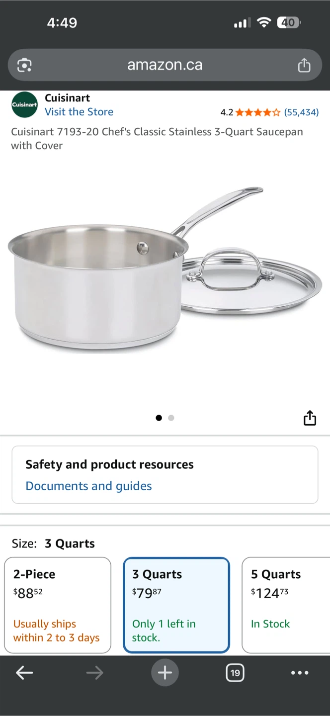 Cuisinart Stainless Steel Saucepans - photo 3