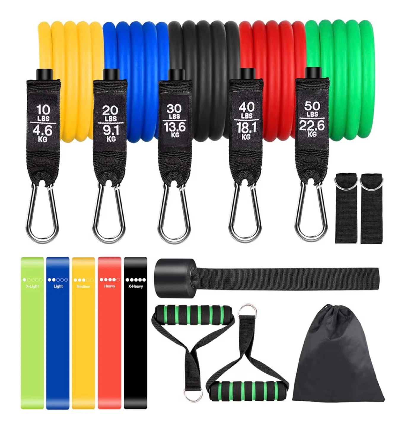 BRAND NEW Resistance Band Set with Handles and Ankle Straps