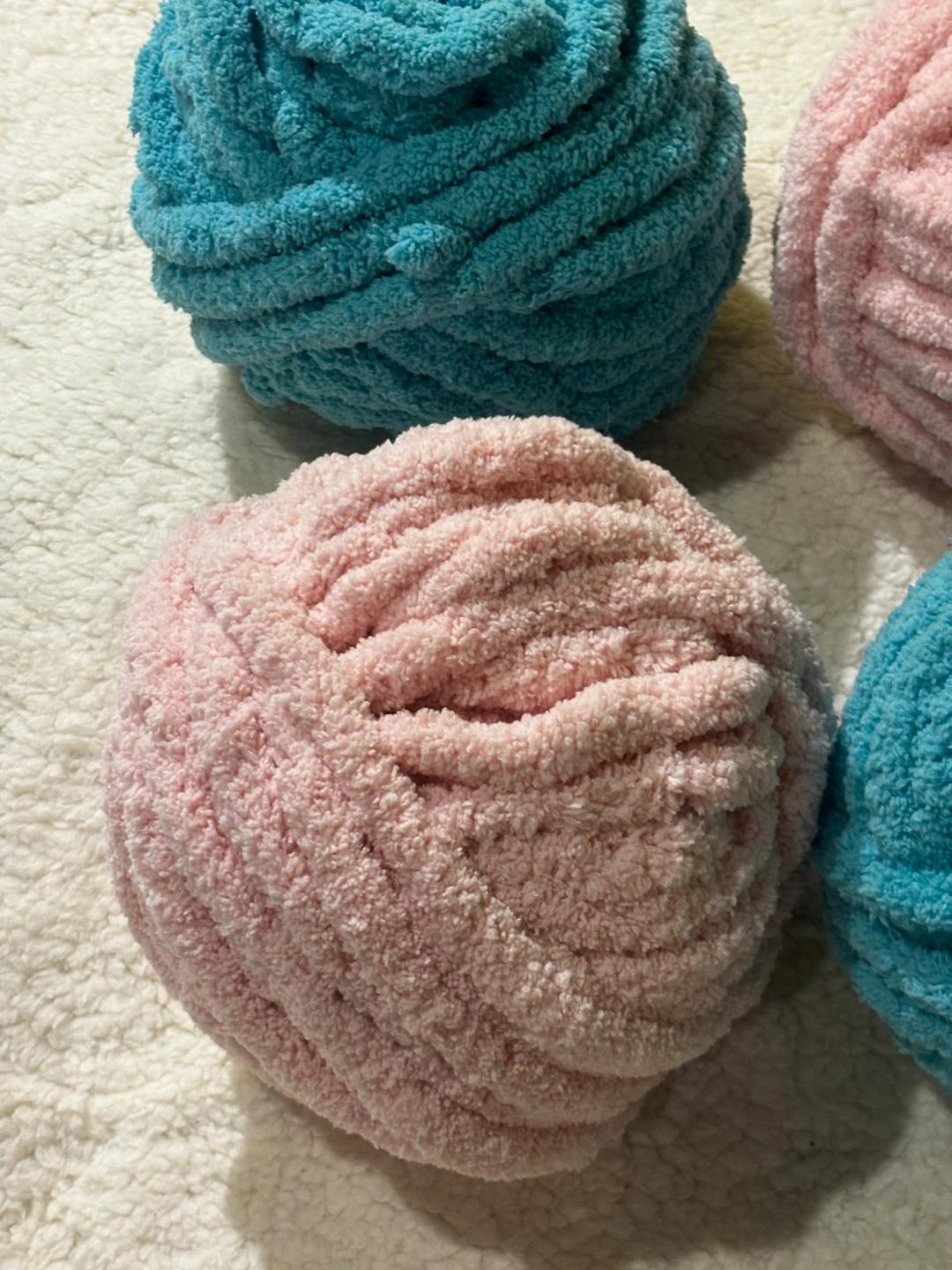 Chunky Yarn Ball and Crochet Hook Set - Pink & Teal - photo 4