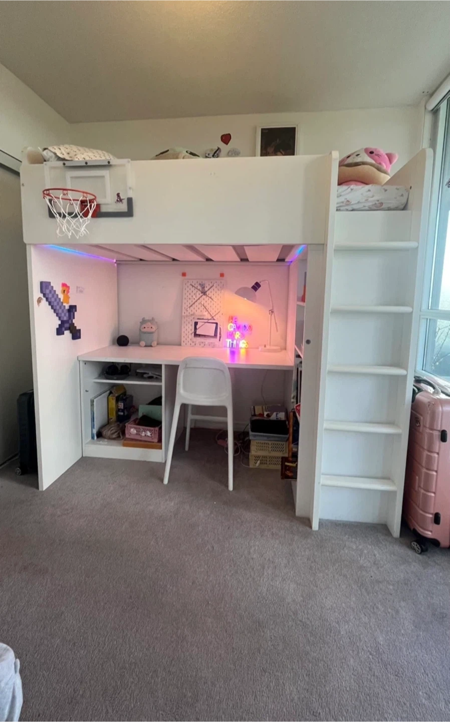 Moving out sale IKEA SMÅSTAD Loft Bed with Desk - photo 3
