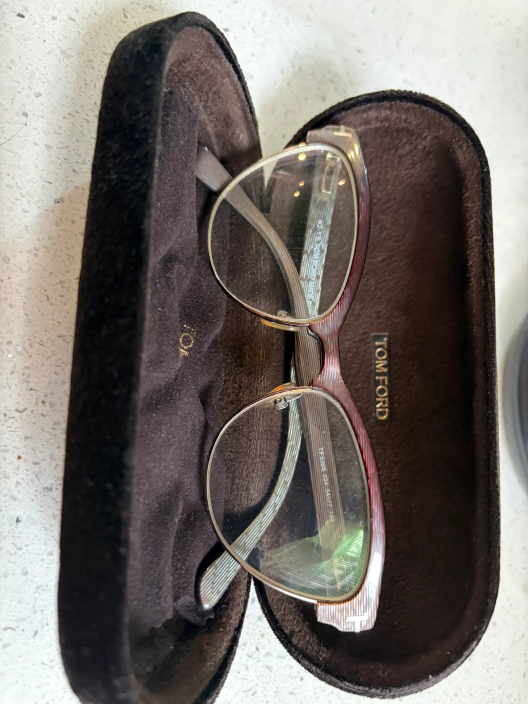 Tom Ford Cat Eye Eyeglasses TF0368 024 Burgundy/Gold 54|17 140