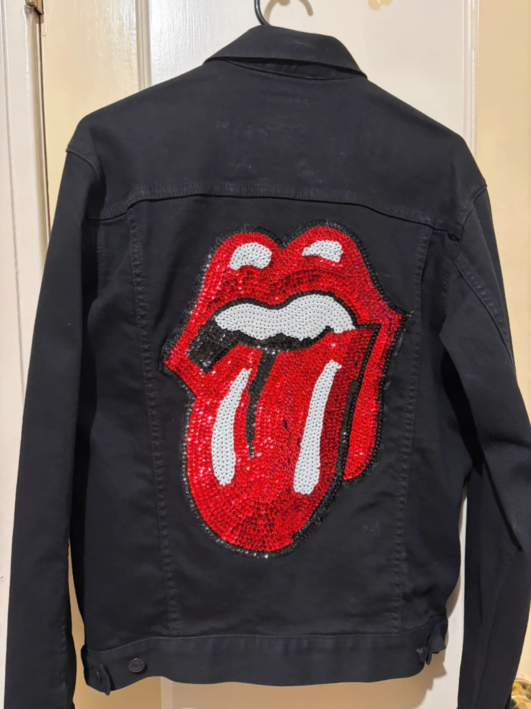 GAP The Rolling Stones Sequin Tongue Denim Jacket - photo 3