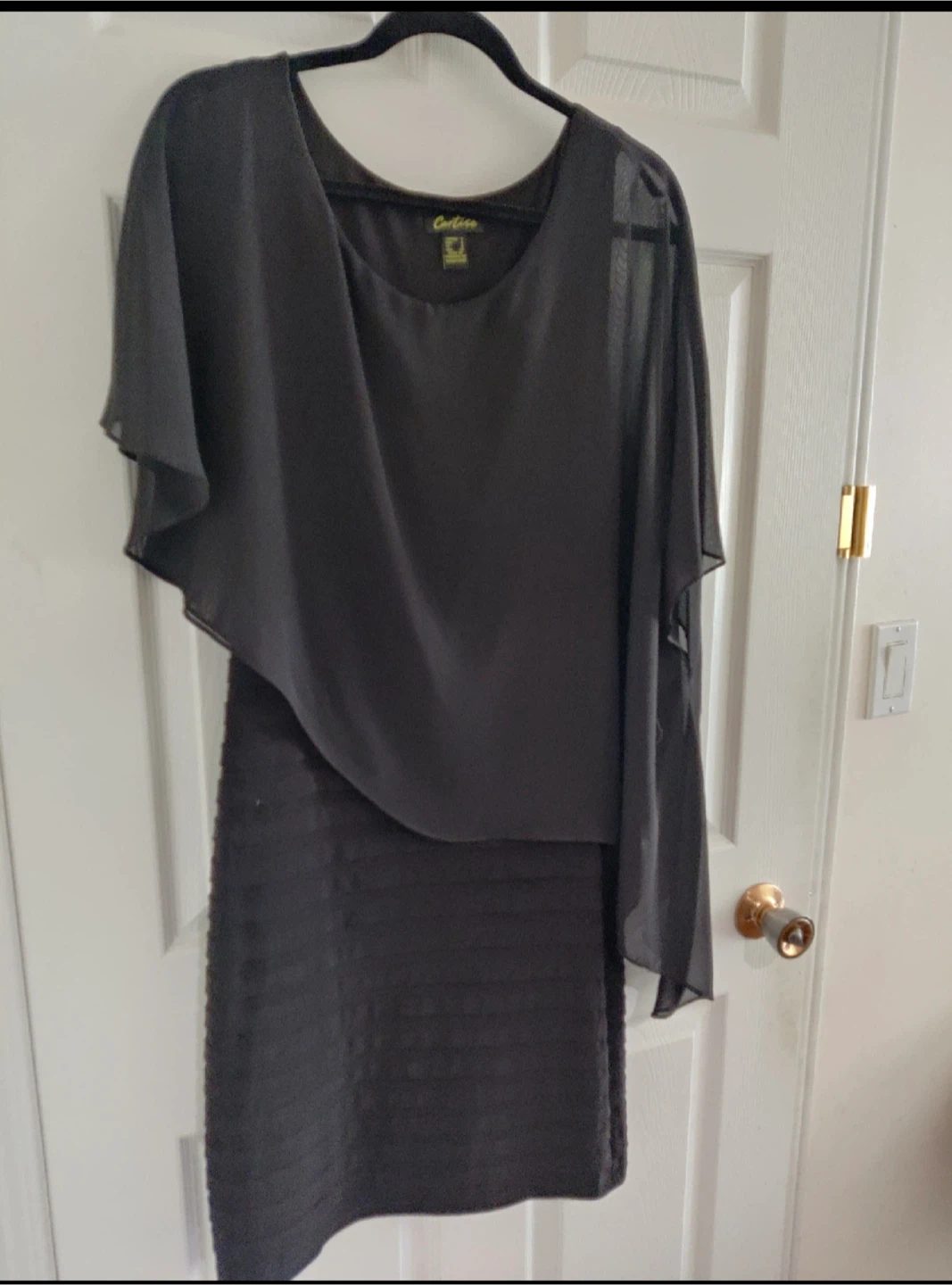 Cartise Black Chiffon Overlay Dress Size 8 - photo 2