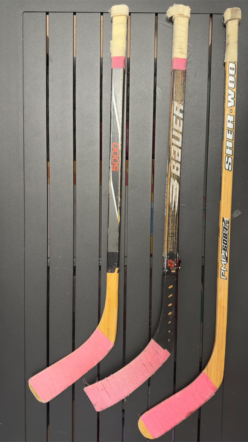 Set of 3 Kids Hockey Sticks - Bauer, Sher-Wood