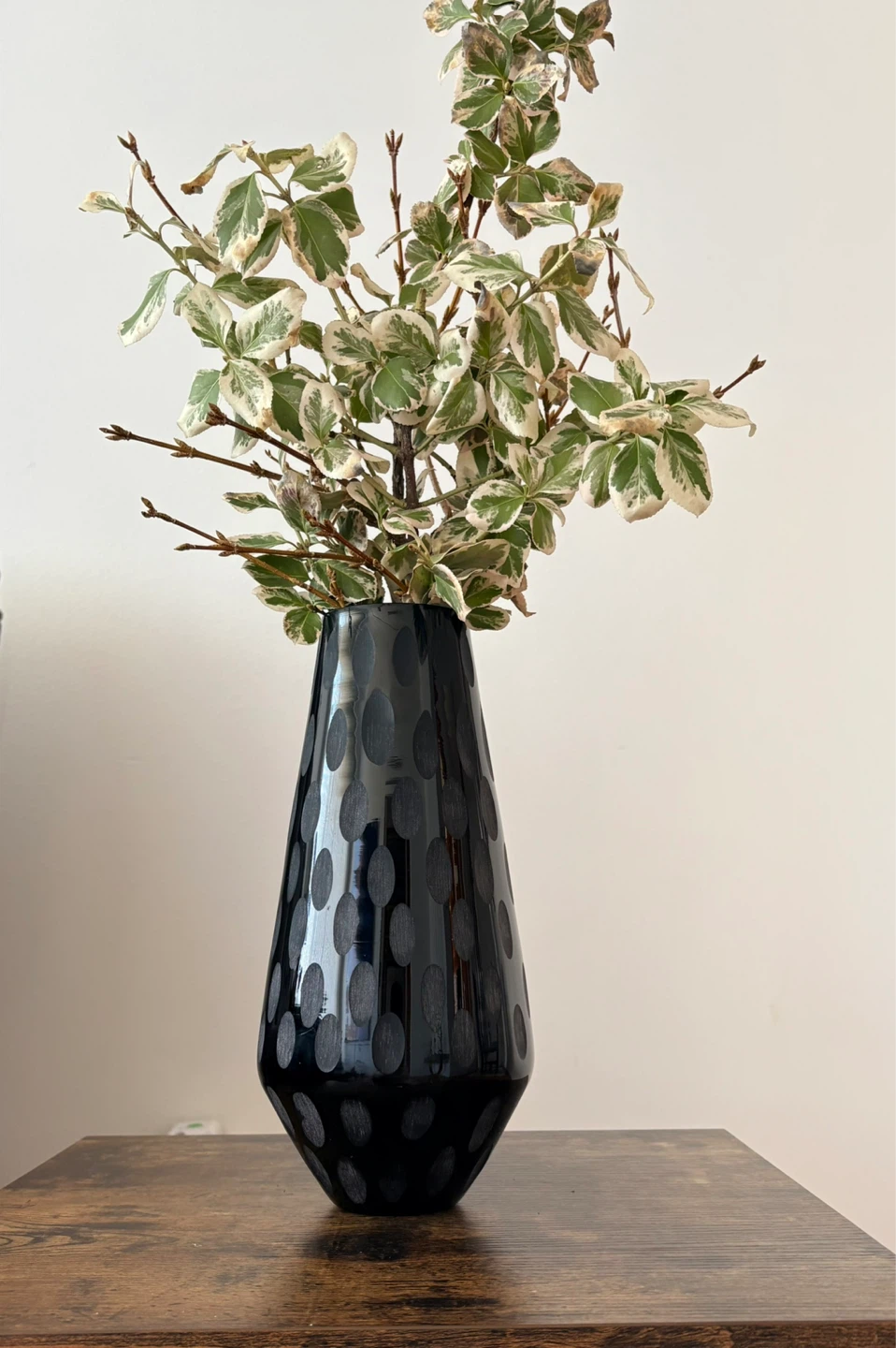 Black Polka Dot Vase