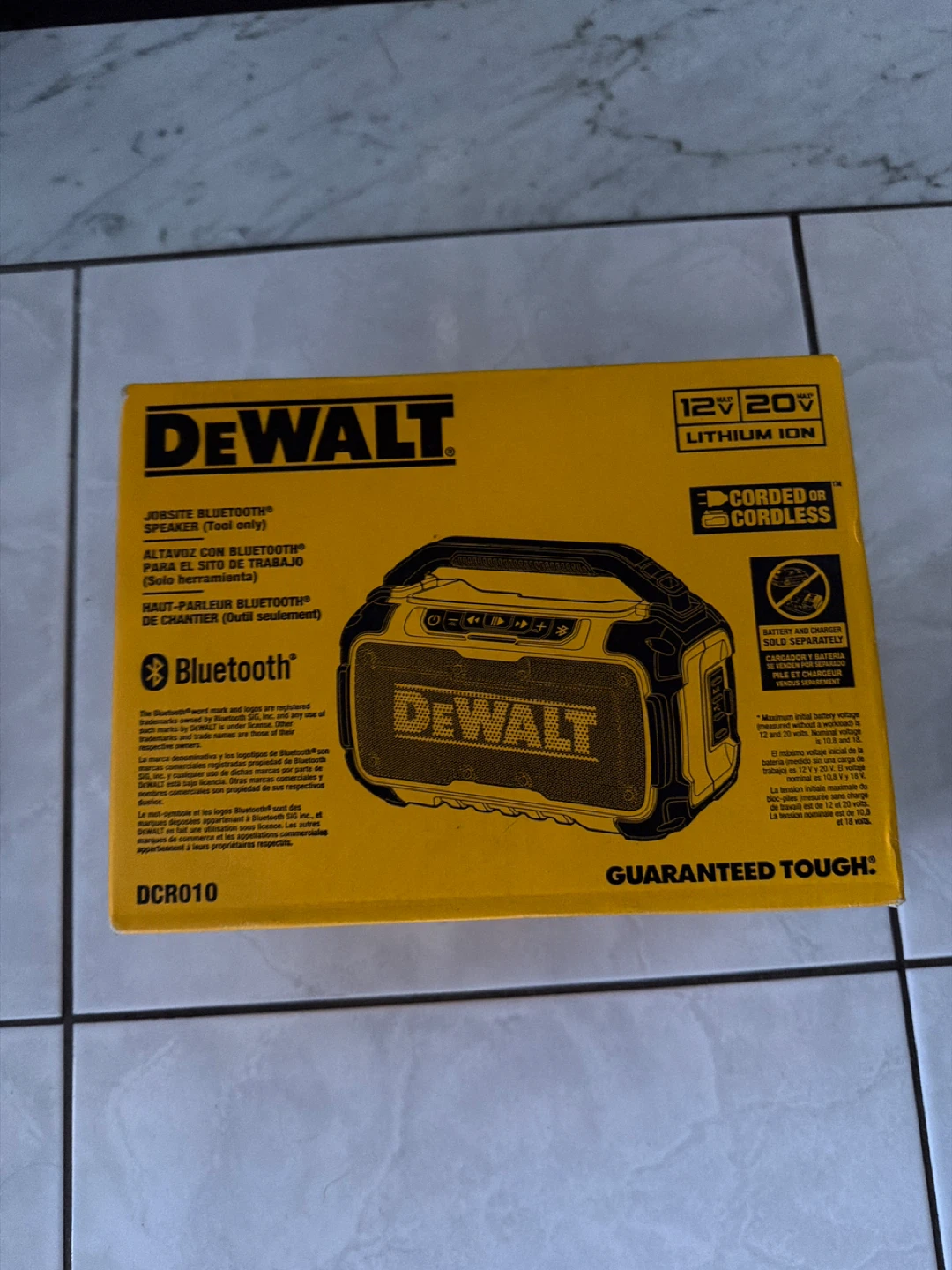 DEWALT Jobsite Bluetooth Speaker DCR010