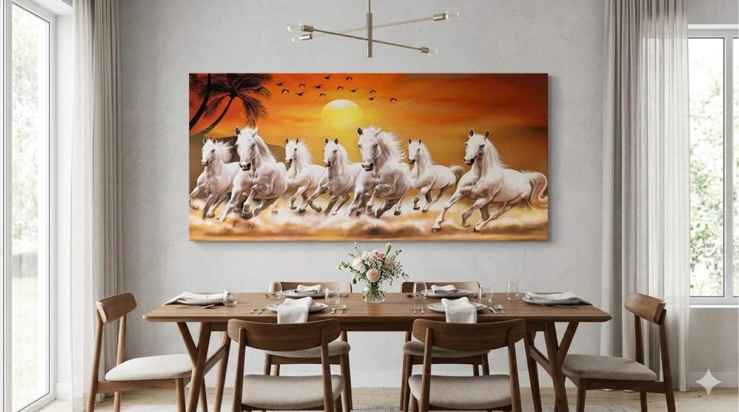 Large Canvas Wall Art - Running Horses - photo 2