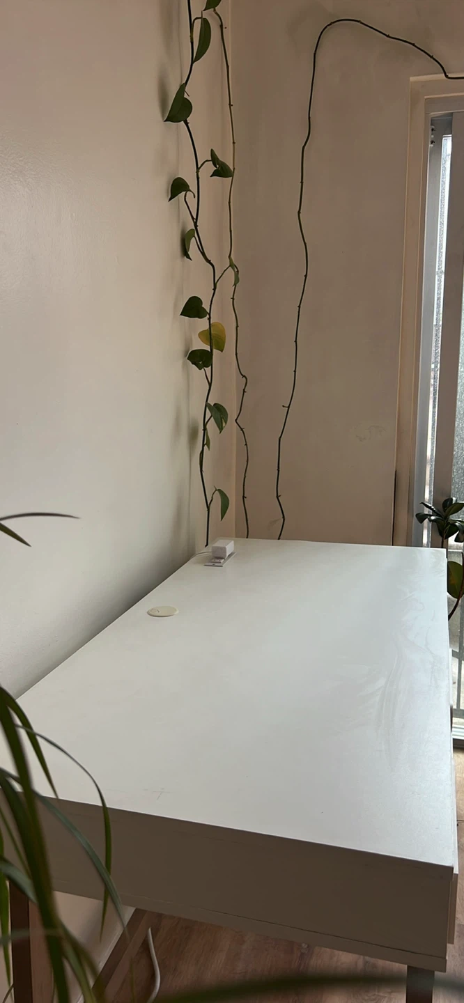 White Desk with Two Drawers - photo 3