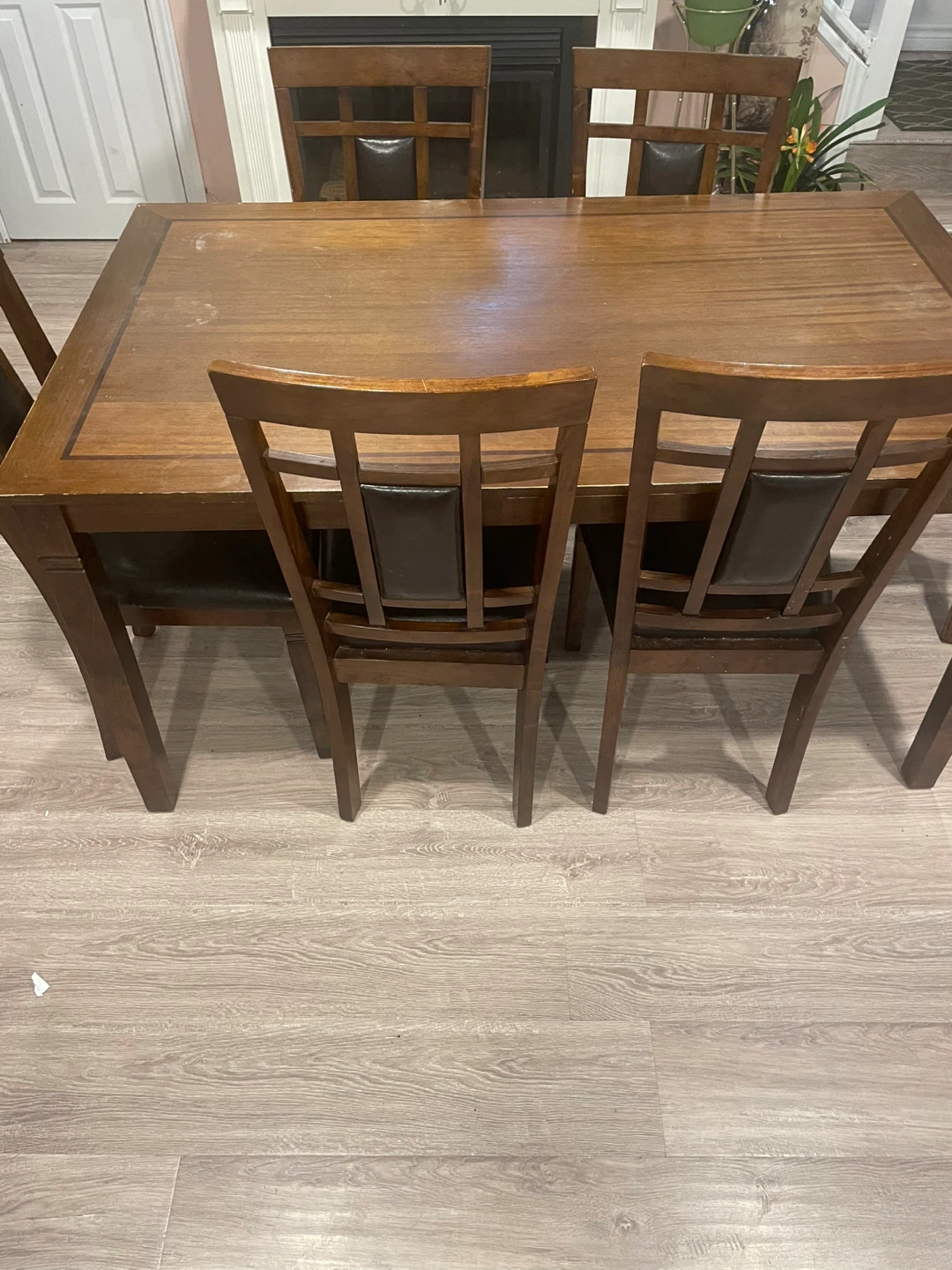 Wooden Dining Table and Chairs Set