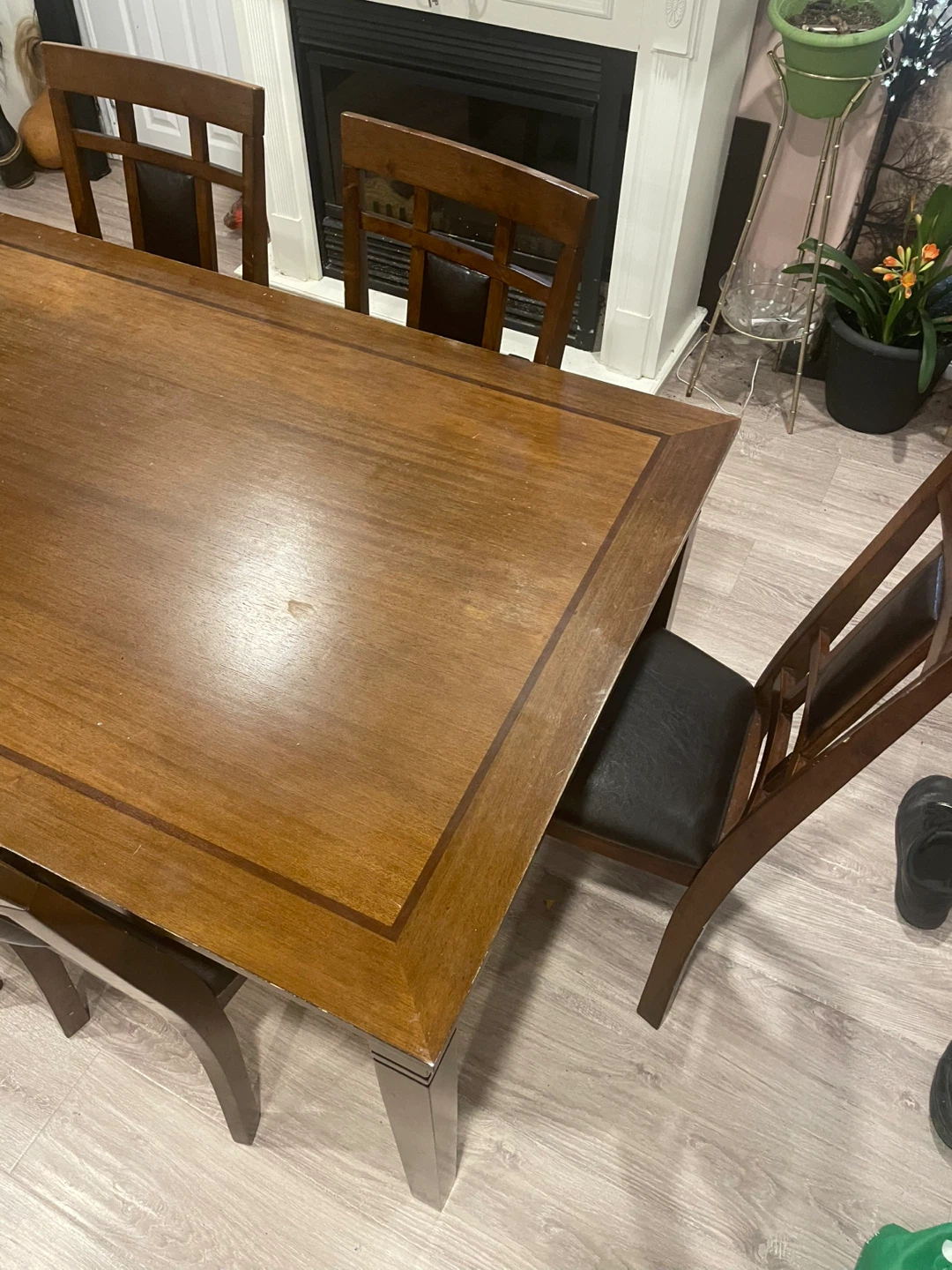 Wooden Dining Table and Chairs Set - photo 3