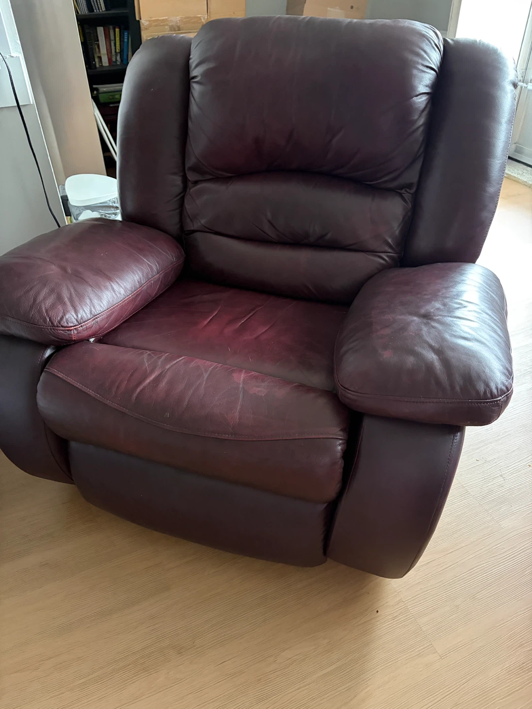 Burgundy Leather Recliner Chair