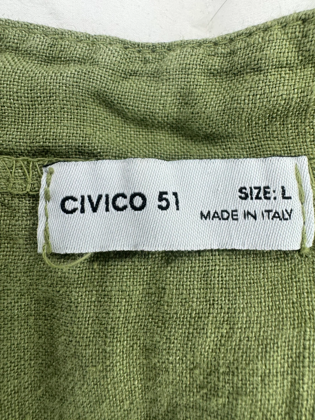 Lovey Green Linen Dress Size L Worn Once would also fit an XL - photo 3