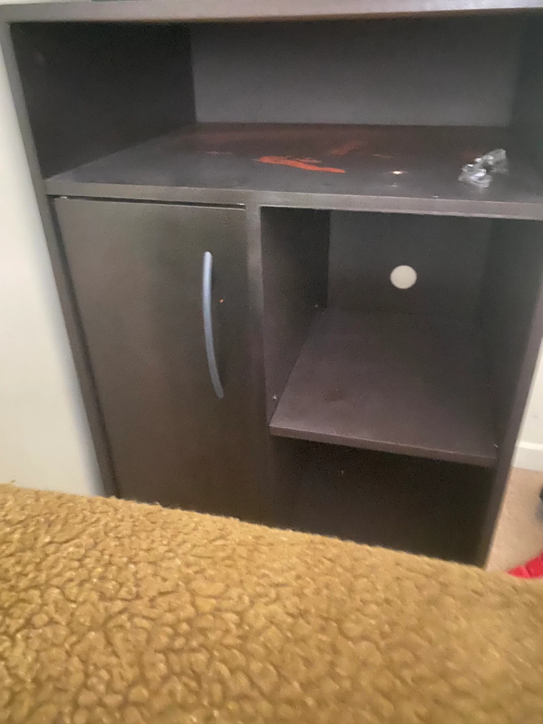 Dark Brown TV Stand with Cabinet and Shelves 🥕