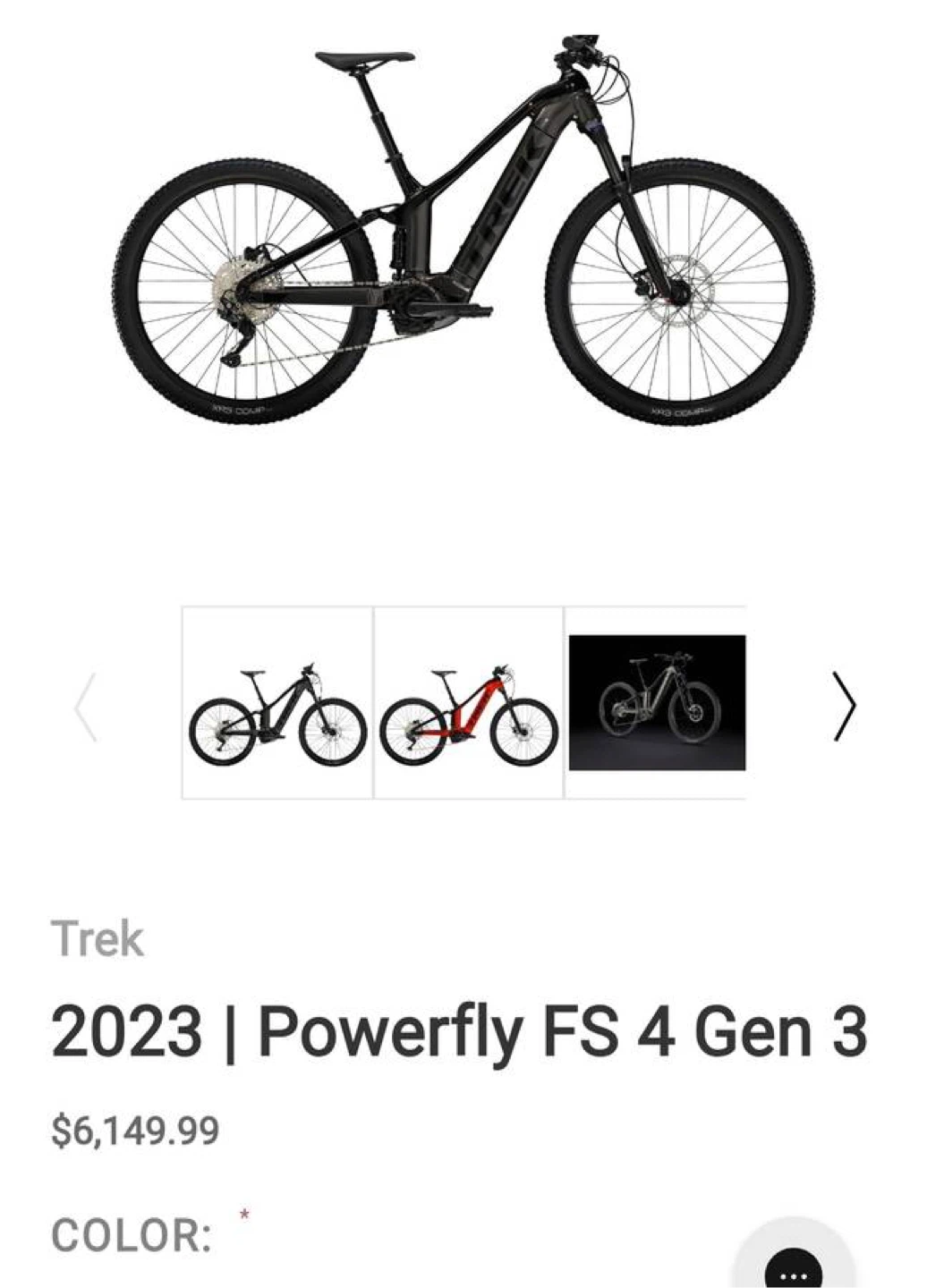 Trek Powerfly FS 4 Gen 3 Electric Mountain Bike