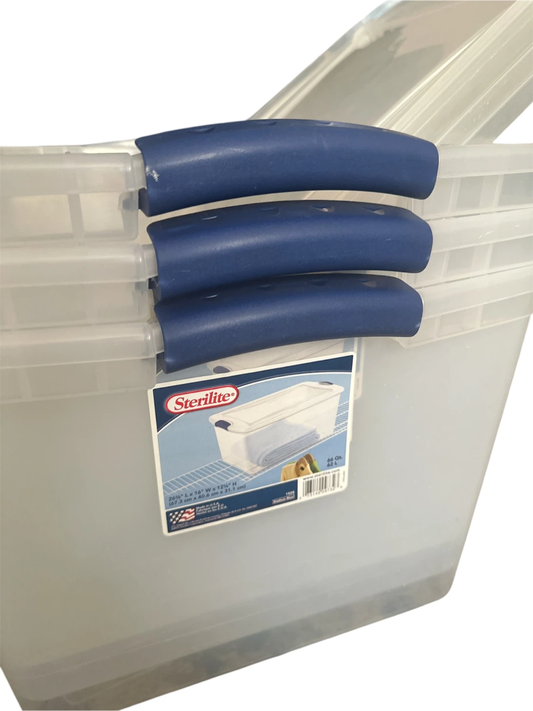 Sterilite 66 Qt Clear Storage Totes with Lids (3-Pack) - photo 3