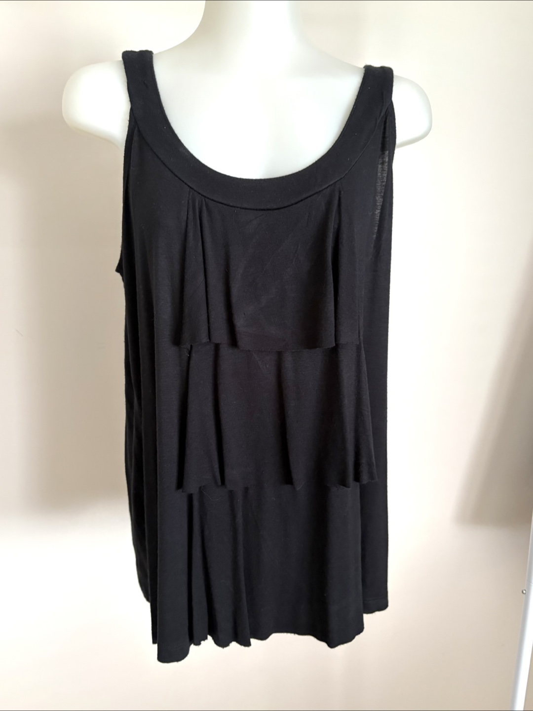 Black Tiered Tank Top - M