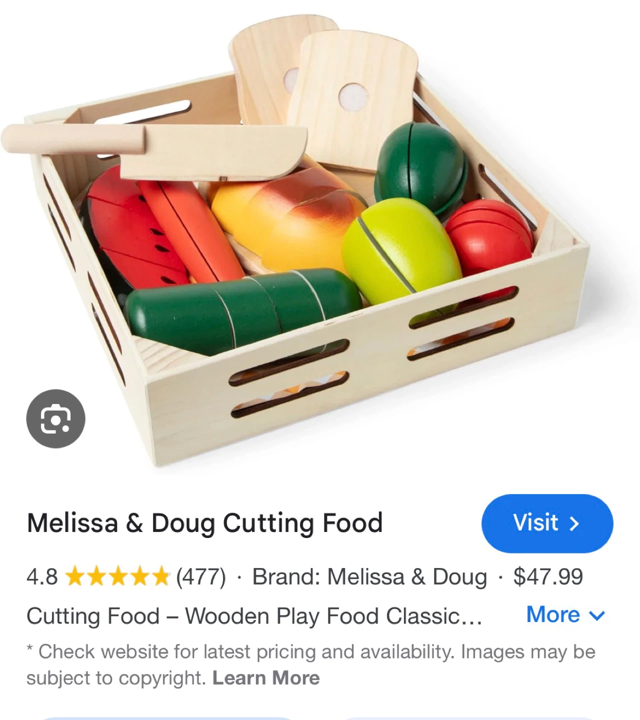Melissa & Doug Cutting Food Set - photo 2