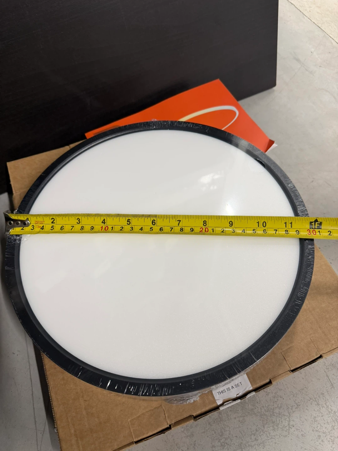 Flush Mount LED Ceiling Light Fixture Black,12 Inch 20 Watt