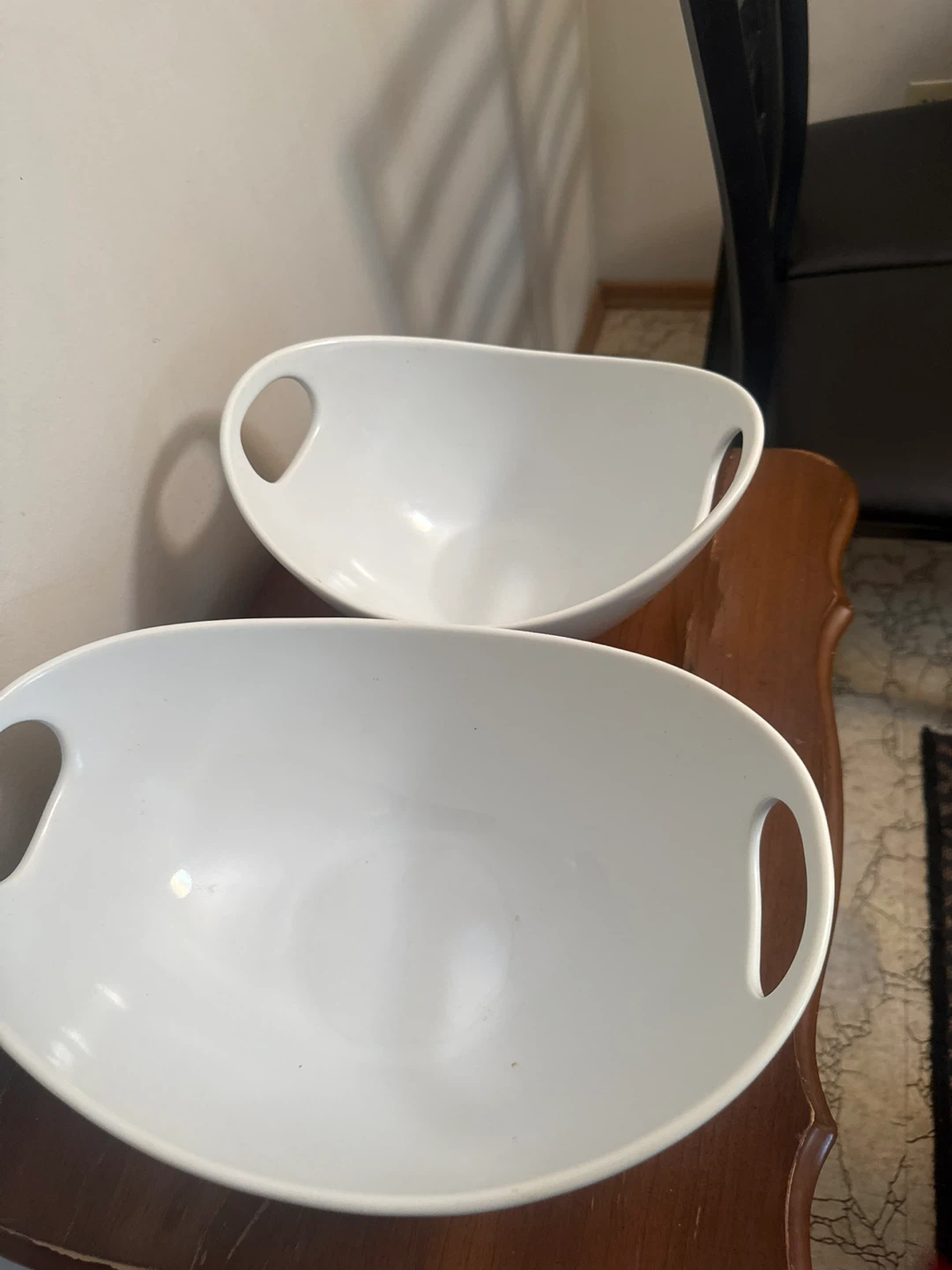 Set of 2 White Serving Bowls - photo 2