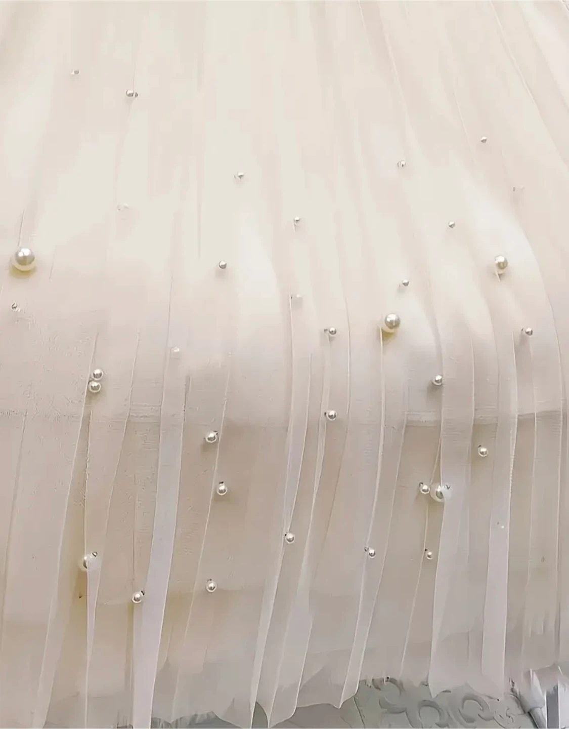 Women's Pearl Embellished Tulle Skirt - photo 4