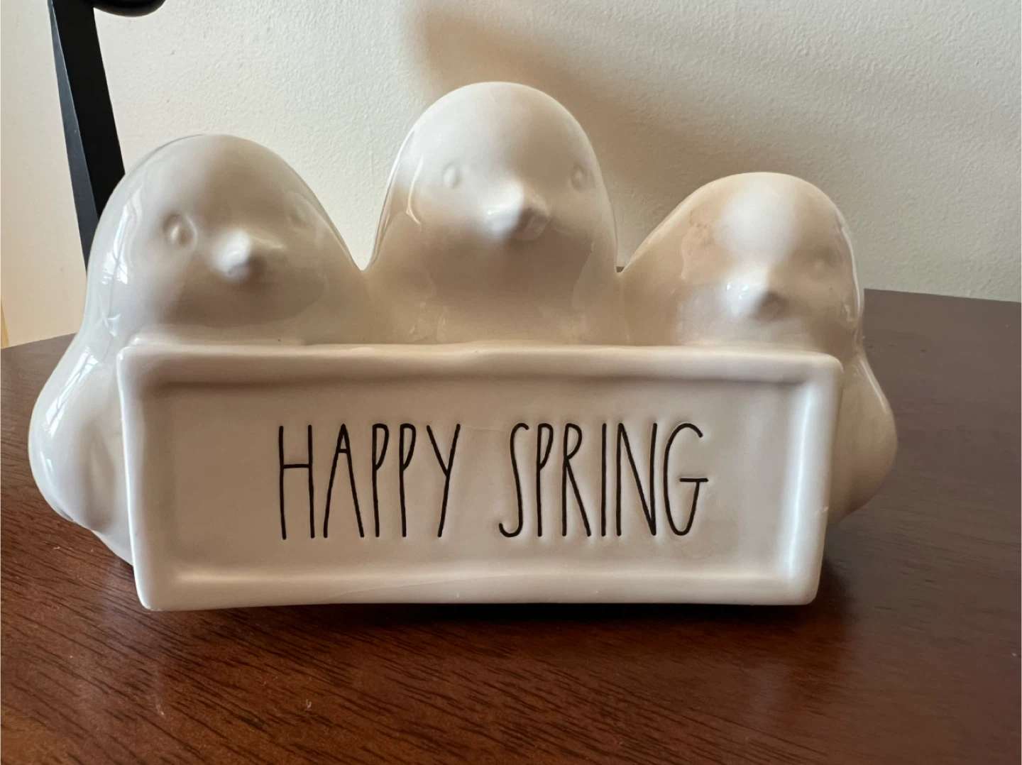 Rae Dunn "Happy Spring" Triple Bird Figurine