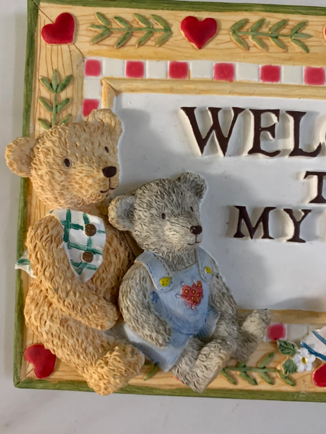 Welcome To My Home Decorative Wall Sign with Teddy Bears - photo 4