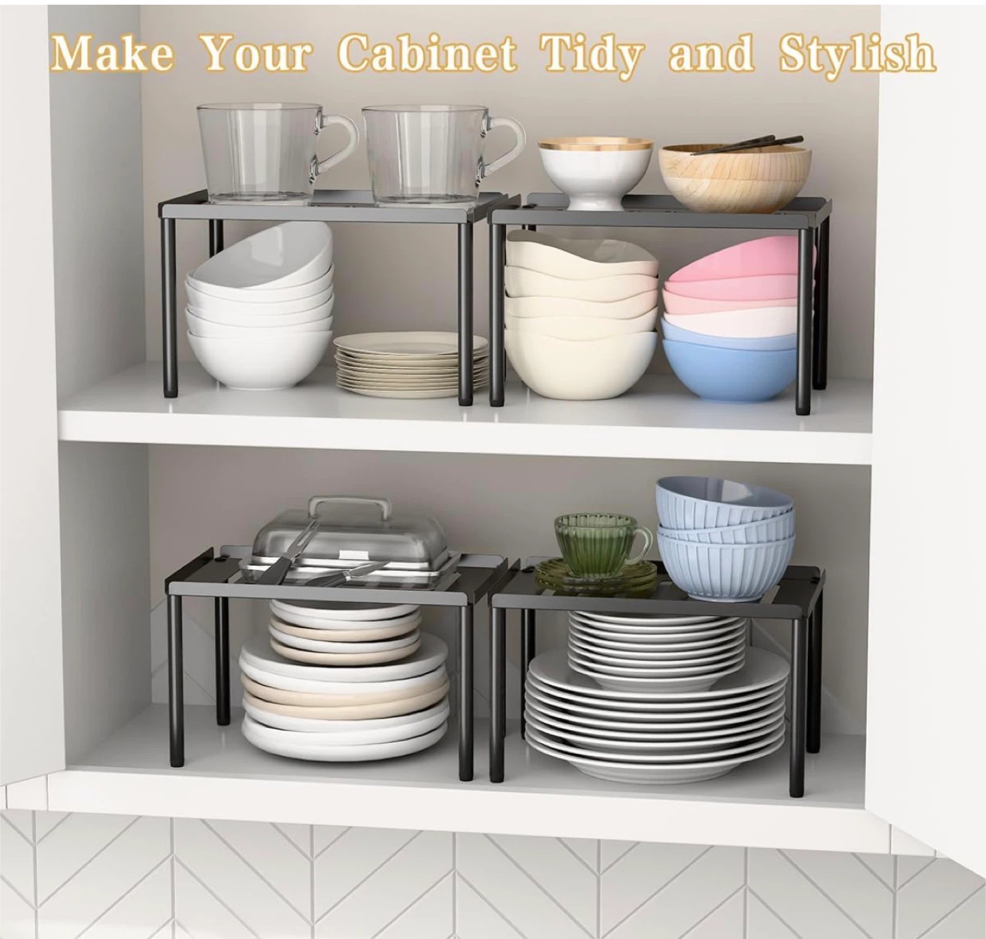 2-Tier Stackable Storage Shelf Organizer - photo 5