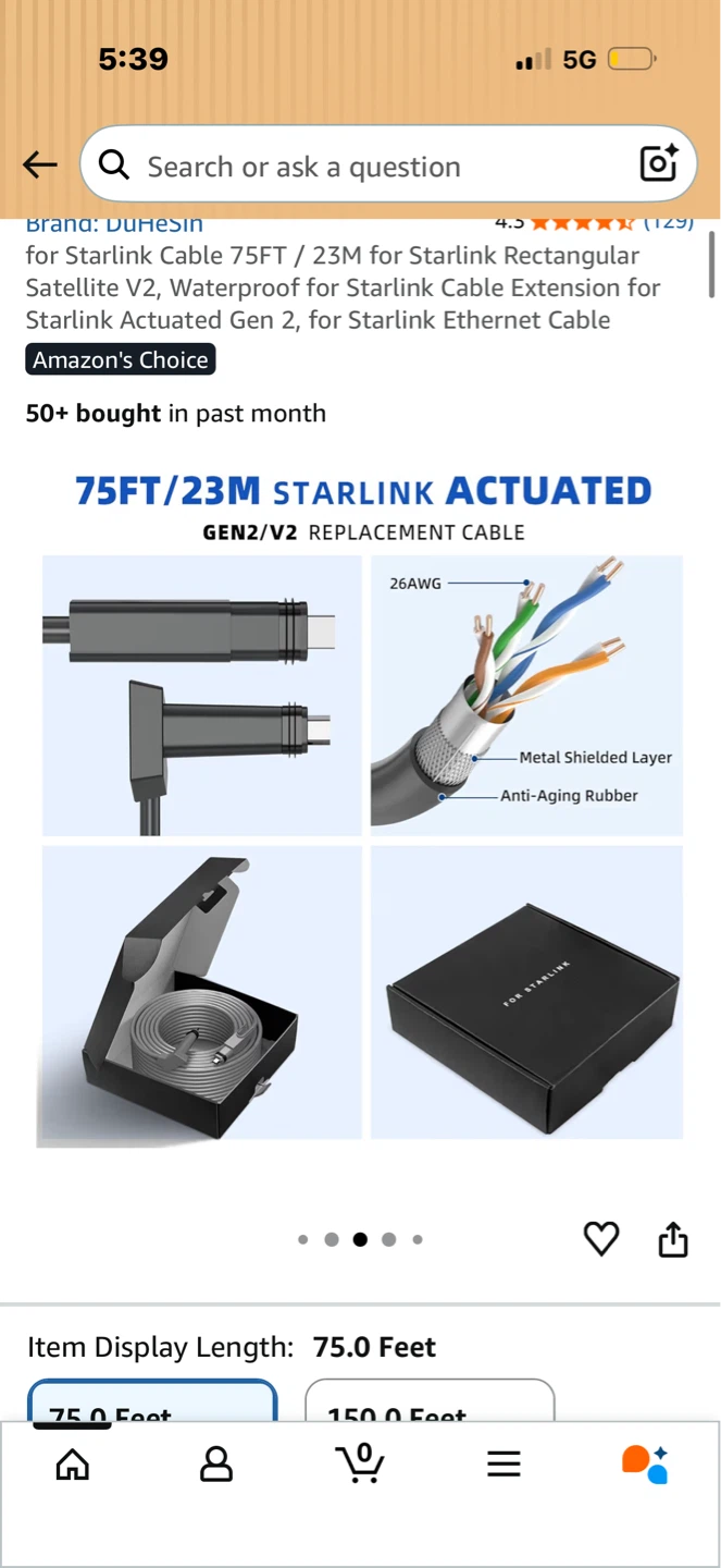 Starlink Cable Gen 2 75FT/23M Extension Cable - photo 4