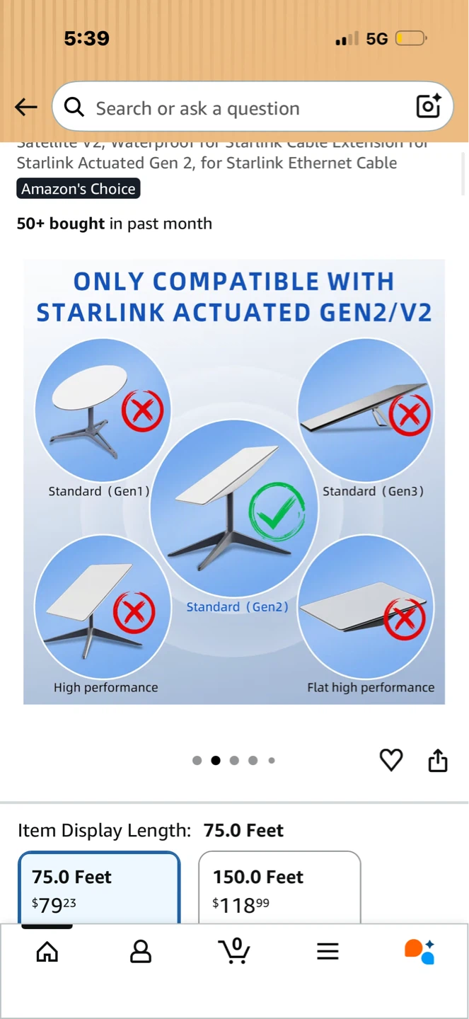 Starlink Cable Gen 2 75FT/23M Extension Cable - photo 2