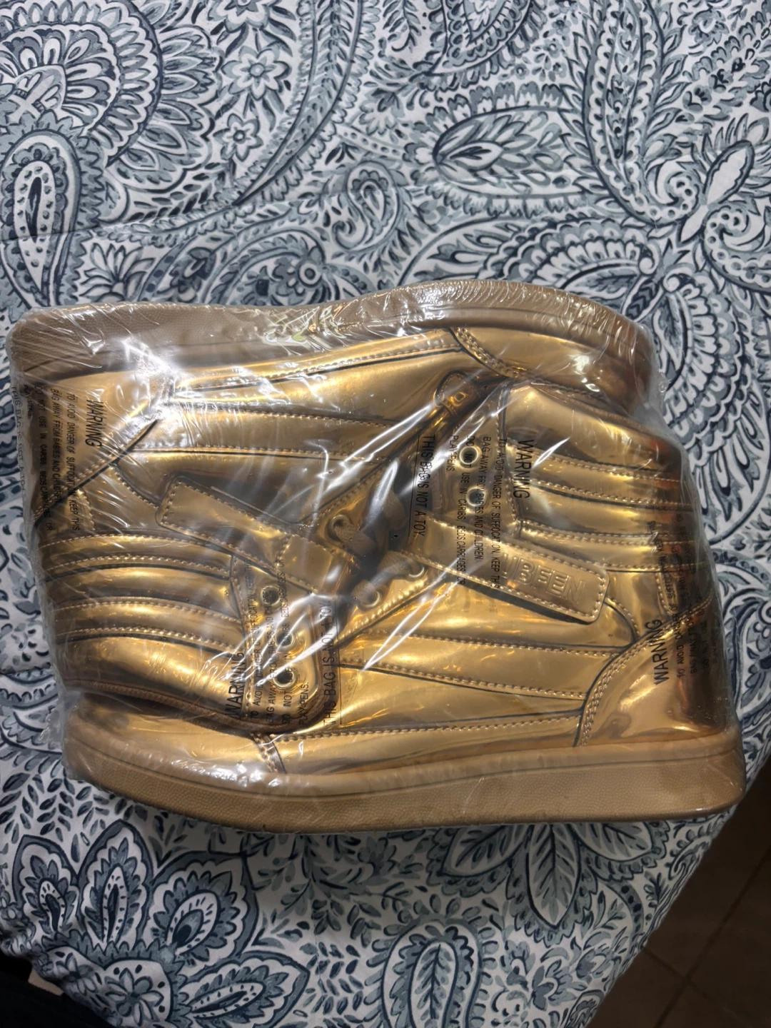 Gold High-Top Sneakers - photo 2