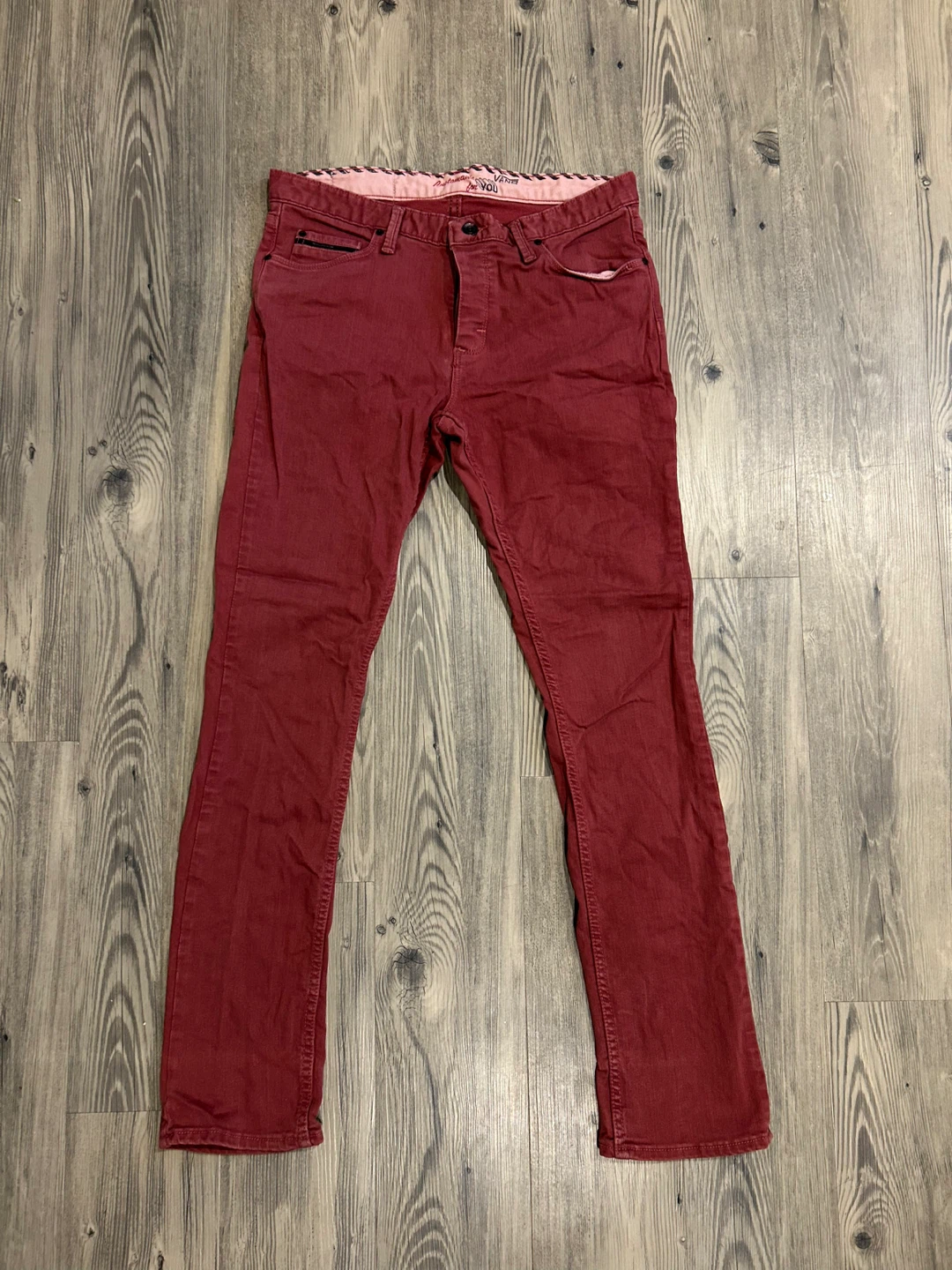 Vintage Vans Lot V76 Maroon Skinny Jeans
