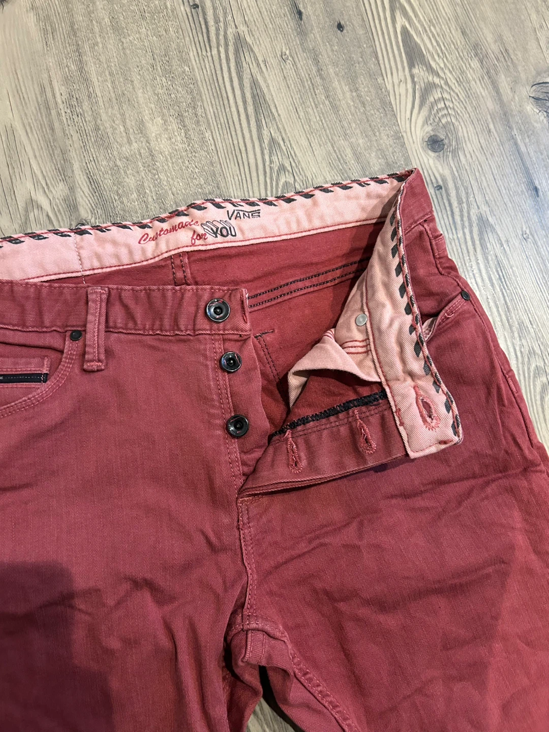Vintage Vans Lot V76 Maroon Skinny Jeans - photo 4