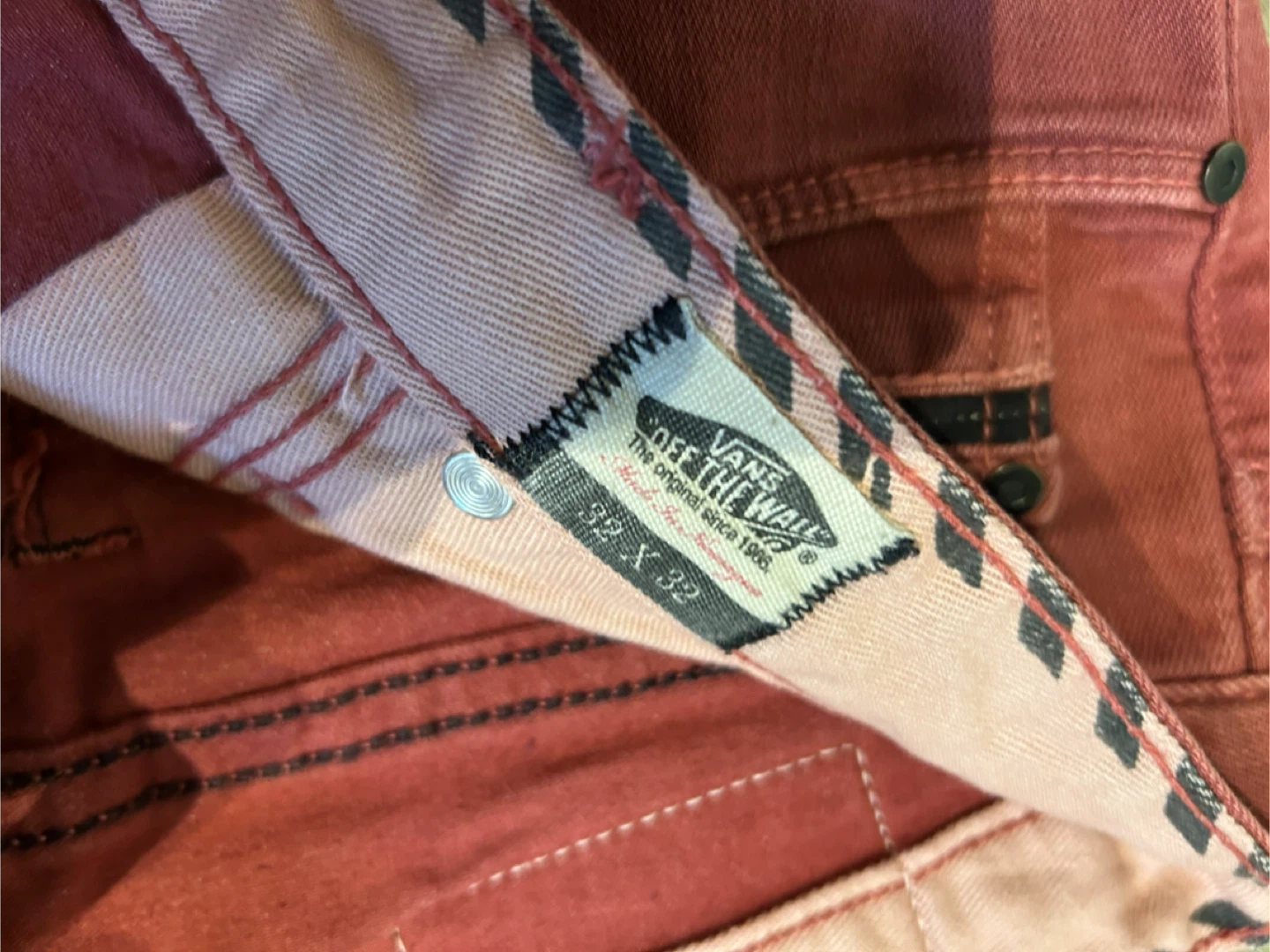 Vintage Vans Lot V76 Maroon Skinny Jeans - photo 5
