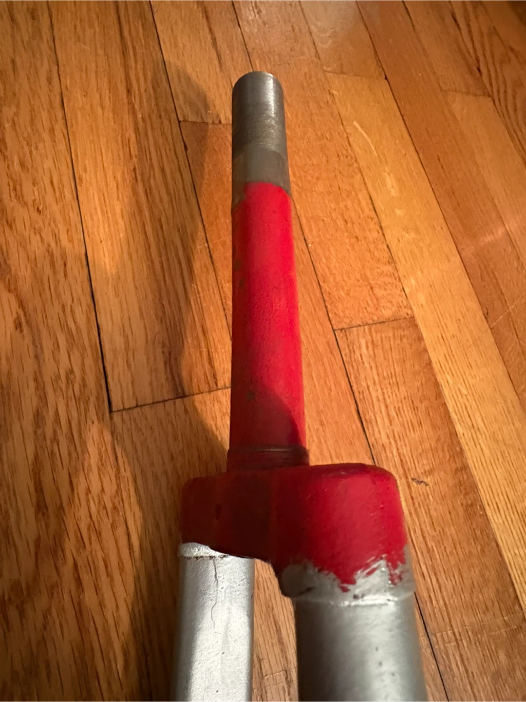 Red and Silver Bicycle Fork - photo 4