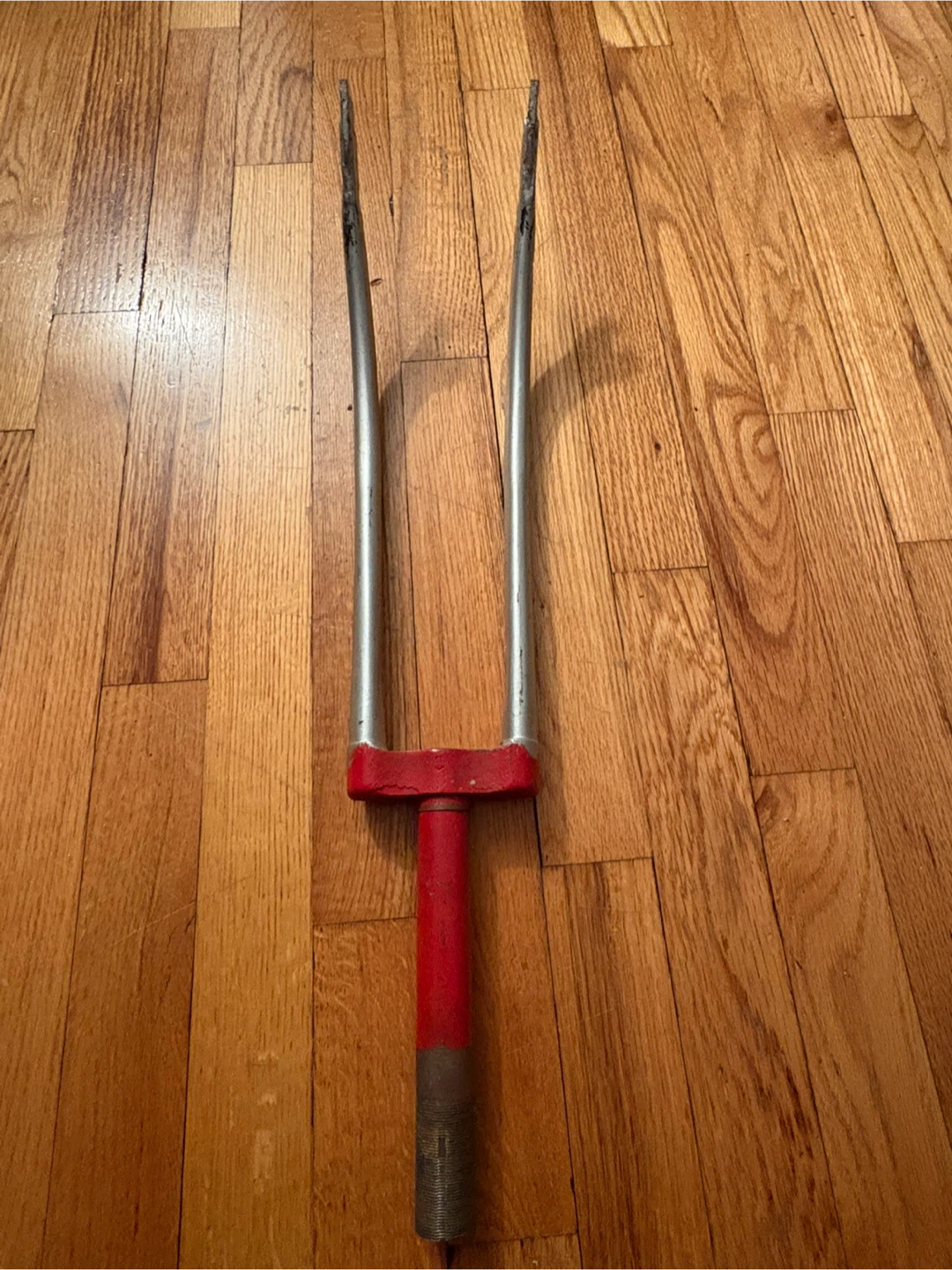 Red and Silver Bicycle Fork - photo 2