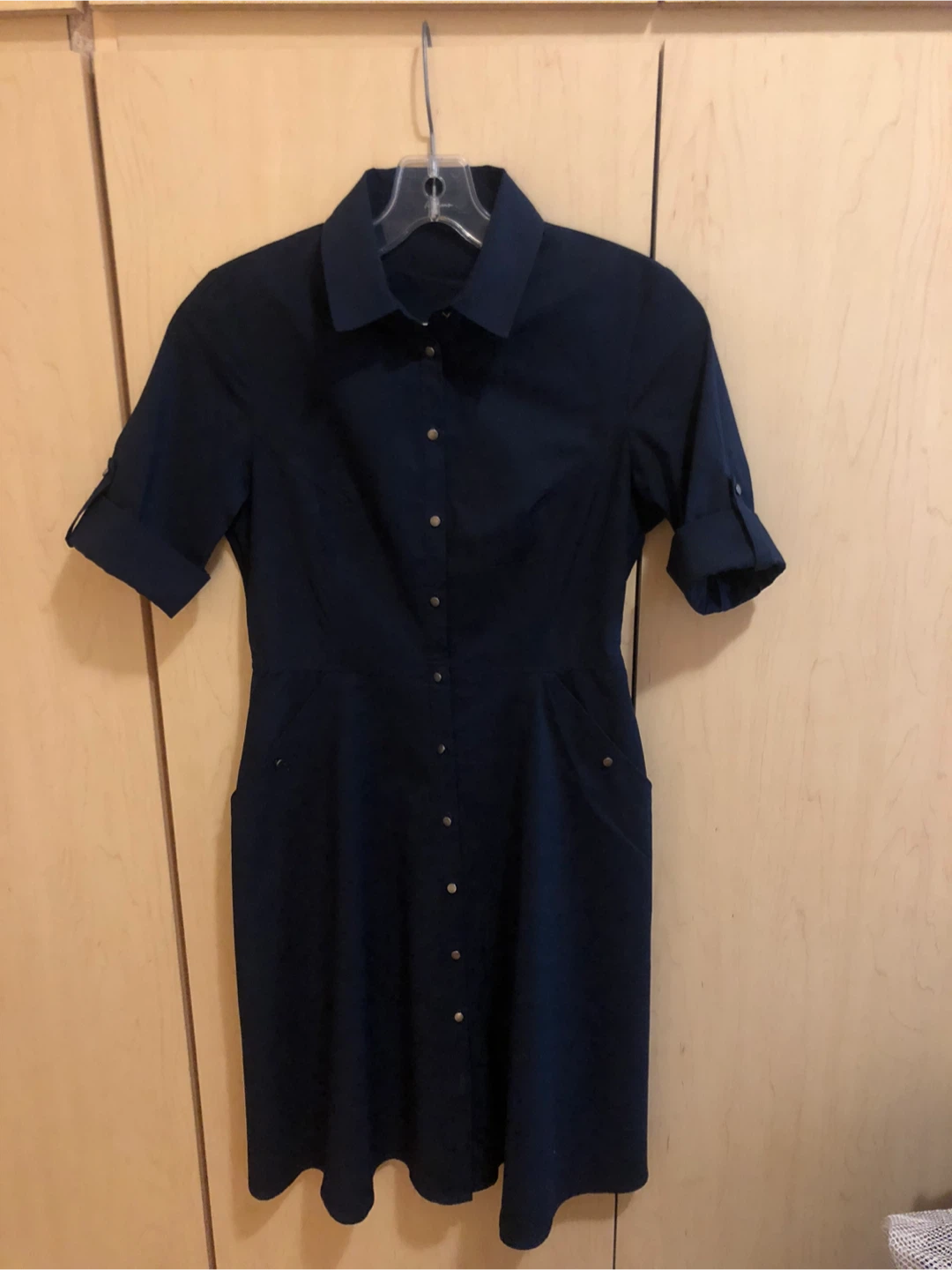 Reitmans Navy Blue Shirt Dress Size 2