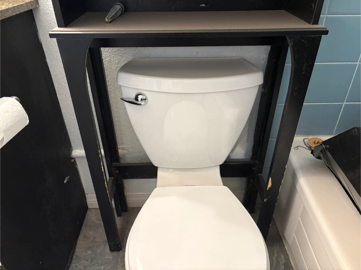 Black Over-the-Toilet Storage Cabinet - photo 3