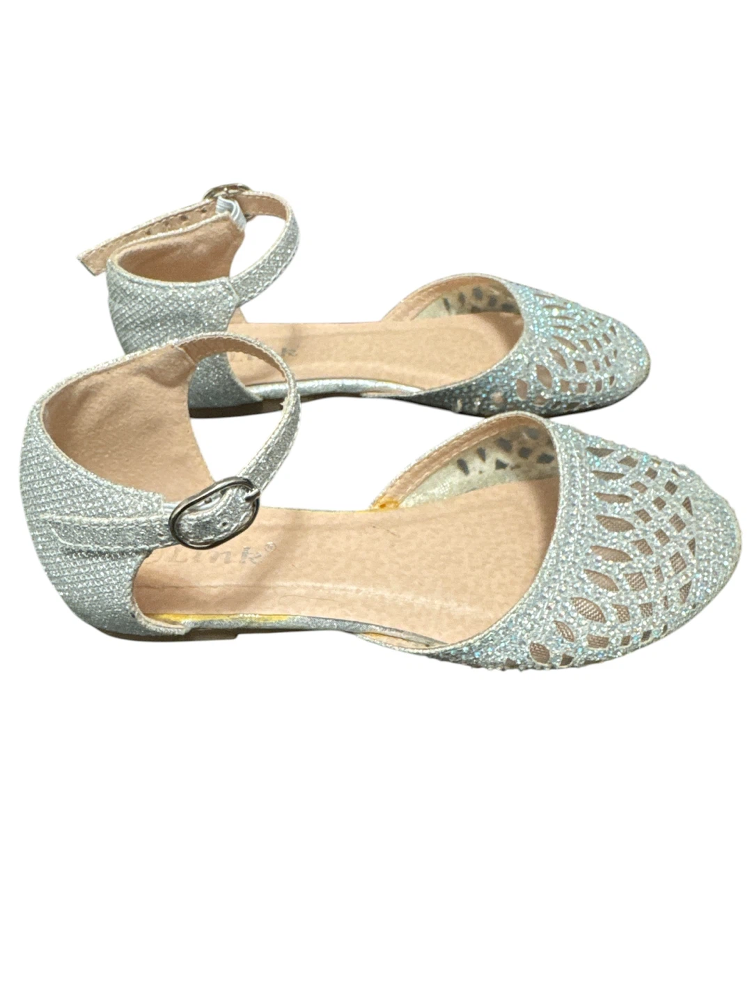 Ellie Shoes Silver Glitter Ballet Flats Size 13