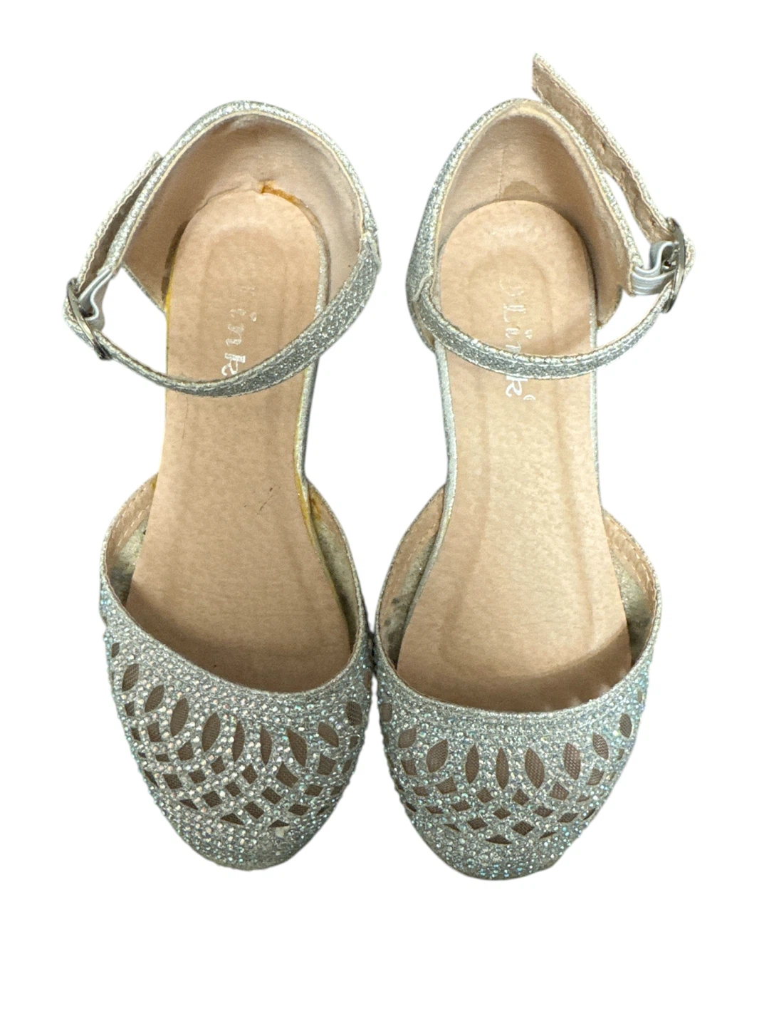 Ellie Shoes Silver Glitter Ballet Flats Size 13 - photo 2